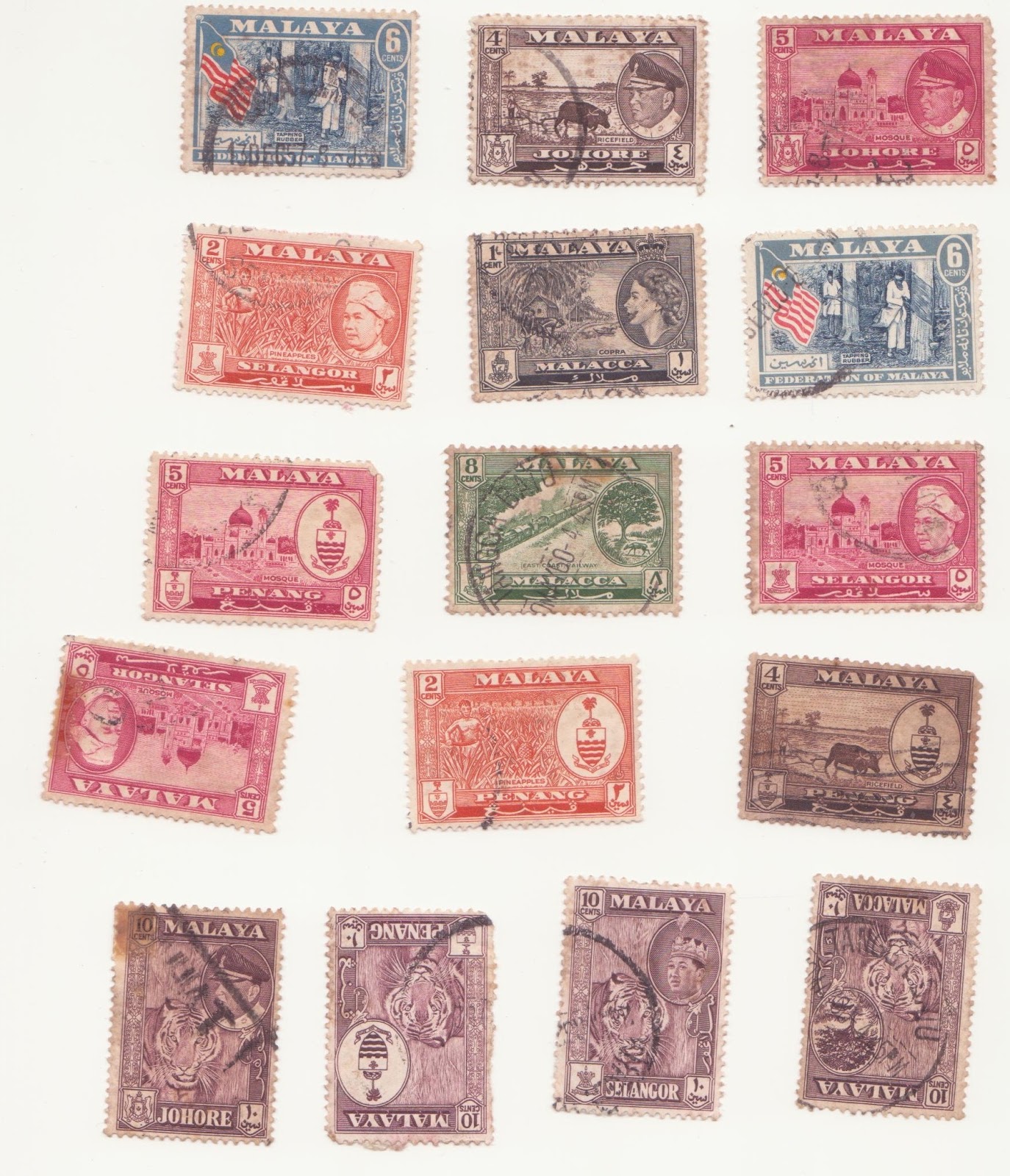 Collectible Items For Sale Malaya Stamps