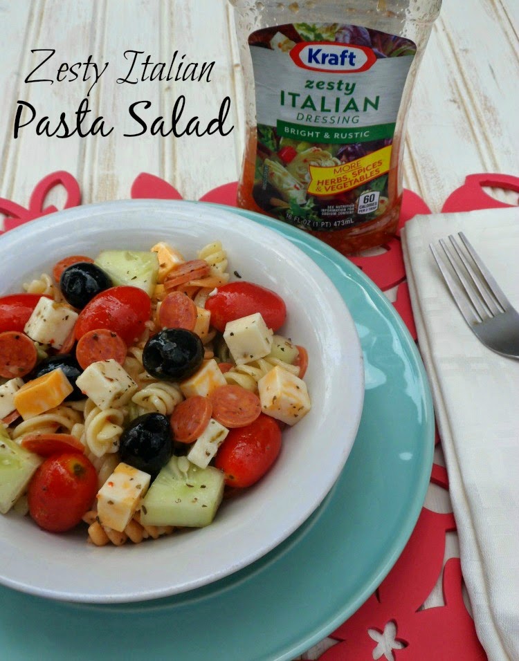 Zesty Italian Pasta Salad Recipe - Outnumbered 3 to 1