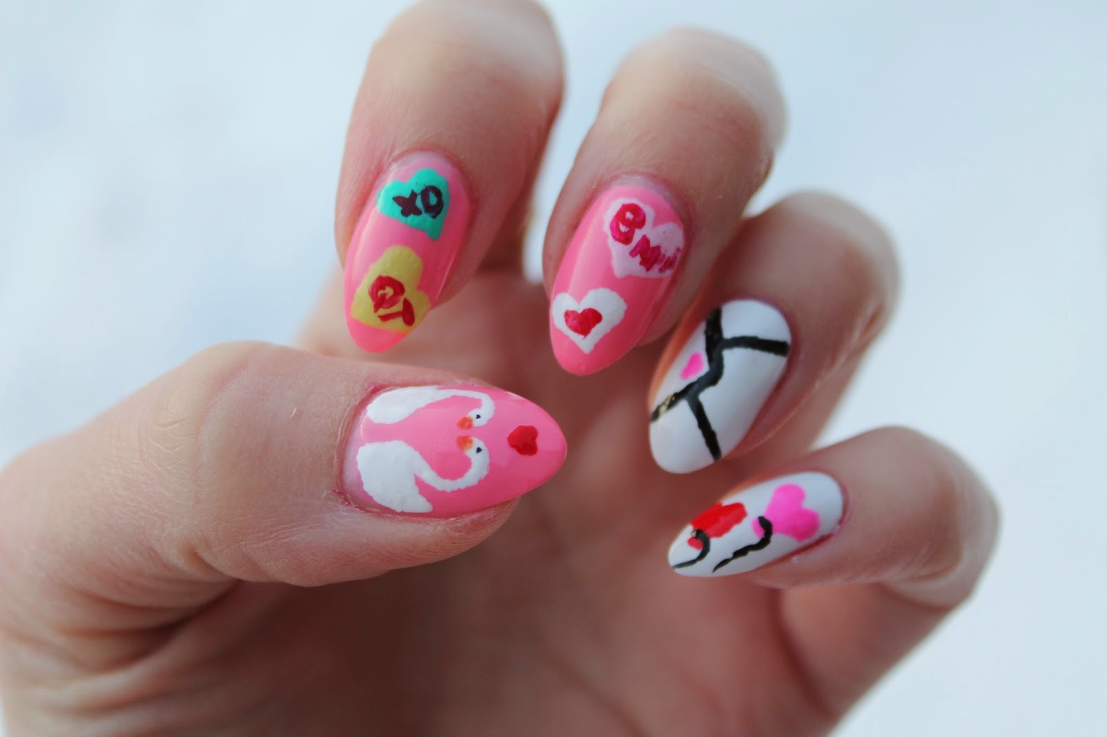 Be My Valentine Nail Art Tutorial Jersey Girl, Texan Heart