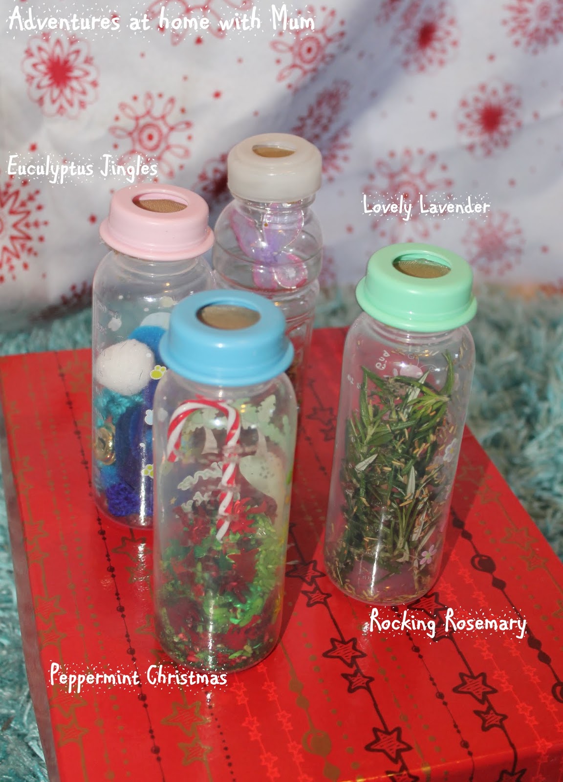 Adventures at home with Mum DIY Smell & Shake Discovery Bottles for Babies & Kids