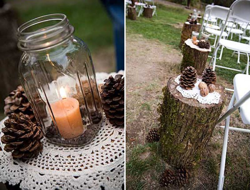  delicate pine cone touches especially loving the table number idea