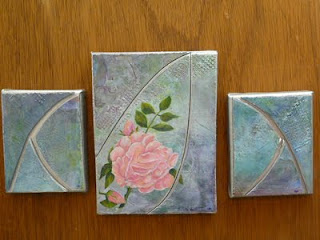 painting triptych 'Ode to a Rose' Lillian Austin rose