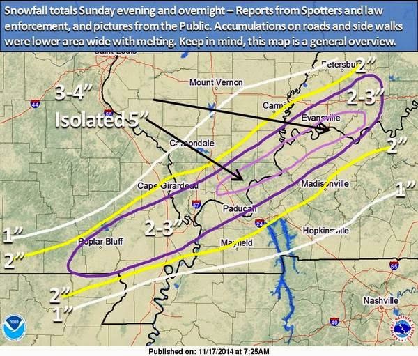 MidSouth Meteorology Last Night�s Snowfall Amounts