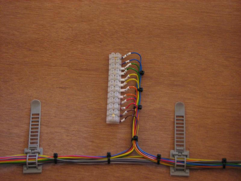 French Model Railway Wiring under a model railway baseboard