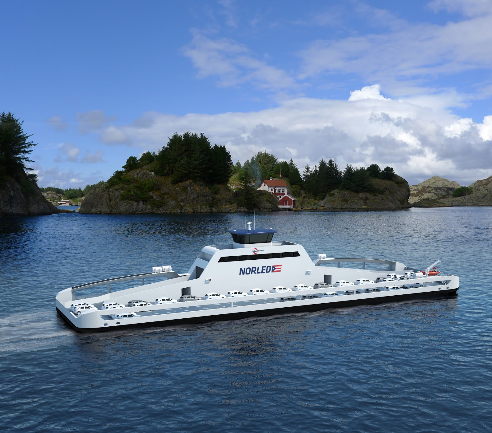 First car ferry powered by battery electric drive system Electric
