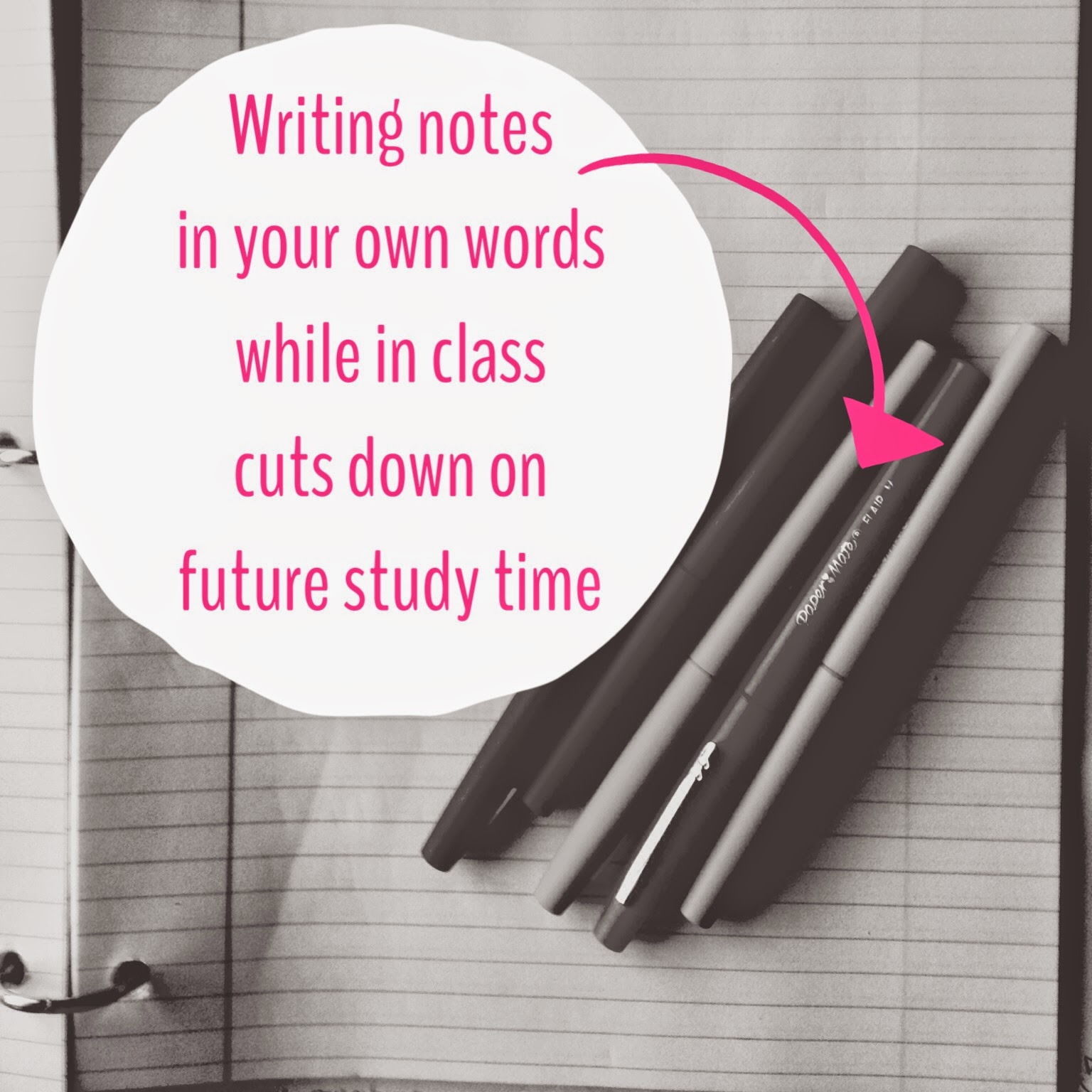 Organized Charm Write Notes in Your Own Words