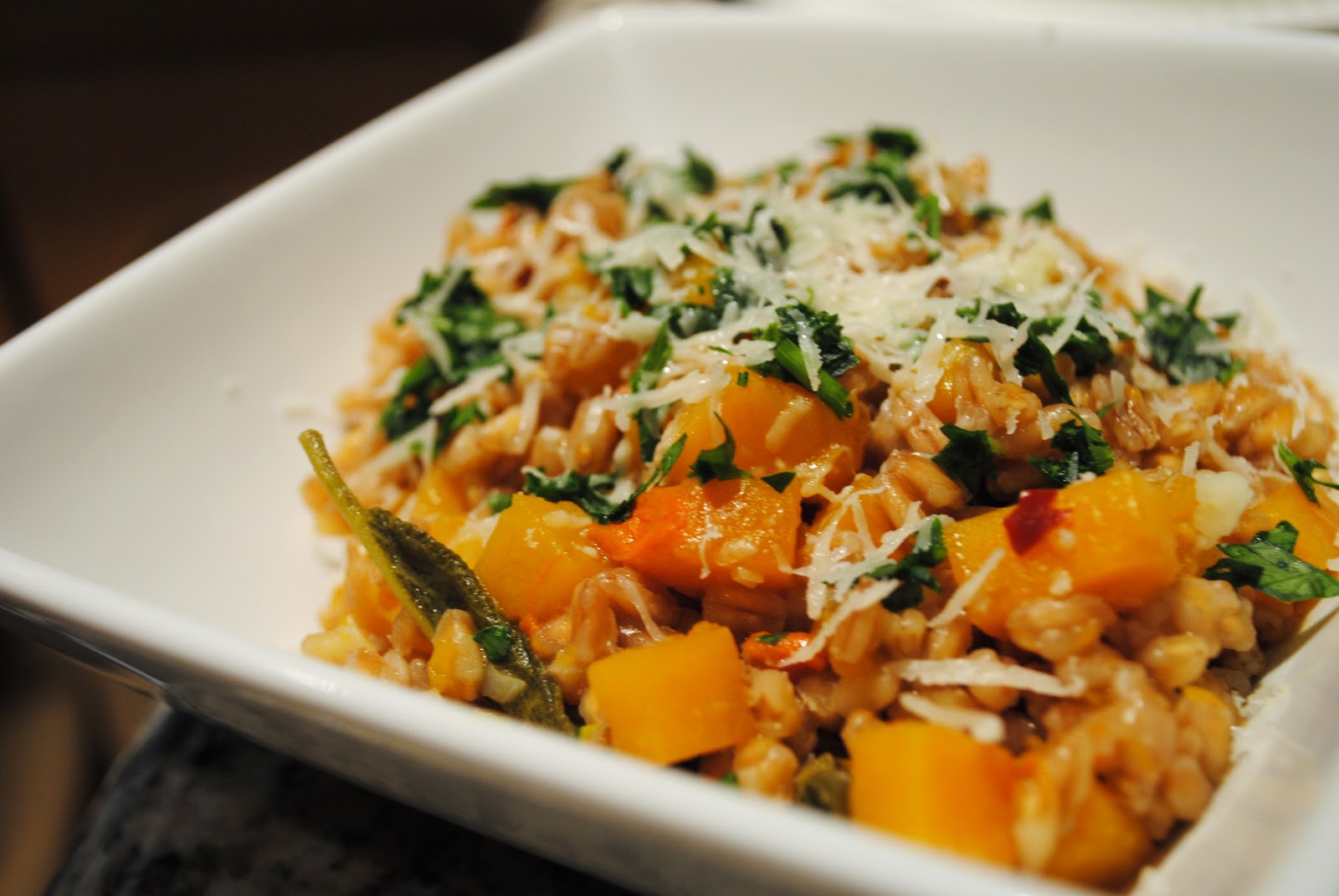 Veggies for Carnivores Farro Risotto with Butternut Squash