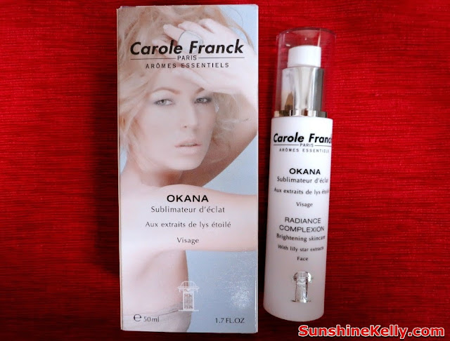 Carole Franck Paris, OKANA Radiance Complexion, beauty, skincare product review, whitening & anti aging product