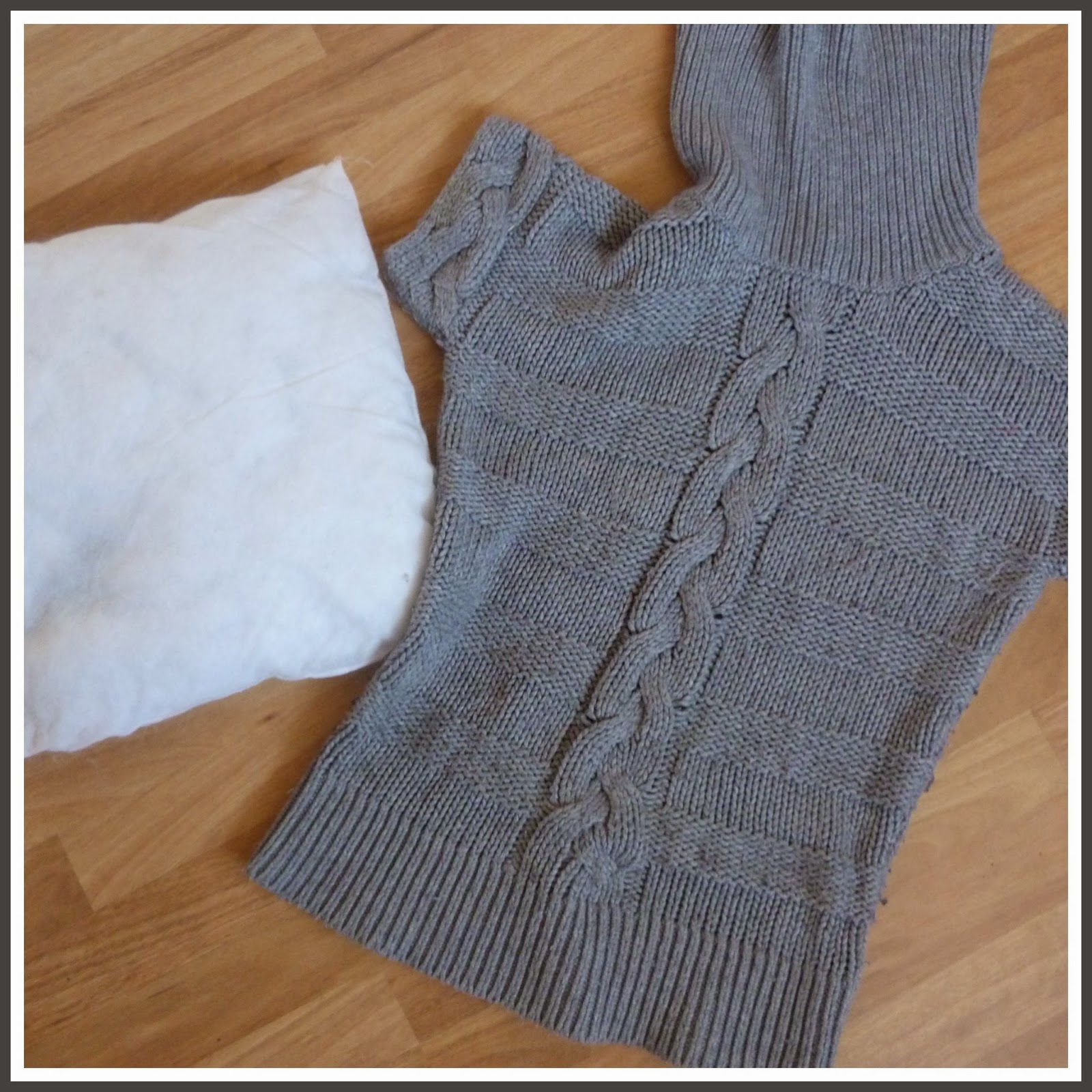 at number 18 How to make a cushion cover from a old jumper