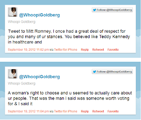 Whoopi Goldbash Romney on twitter @osaseye.blogspot.com