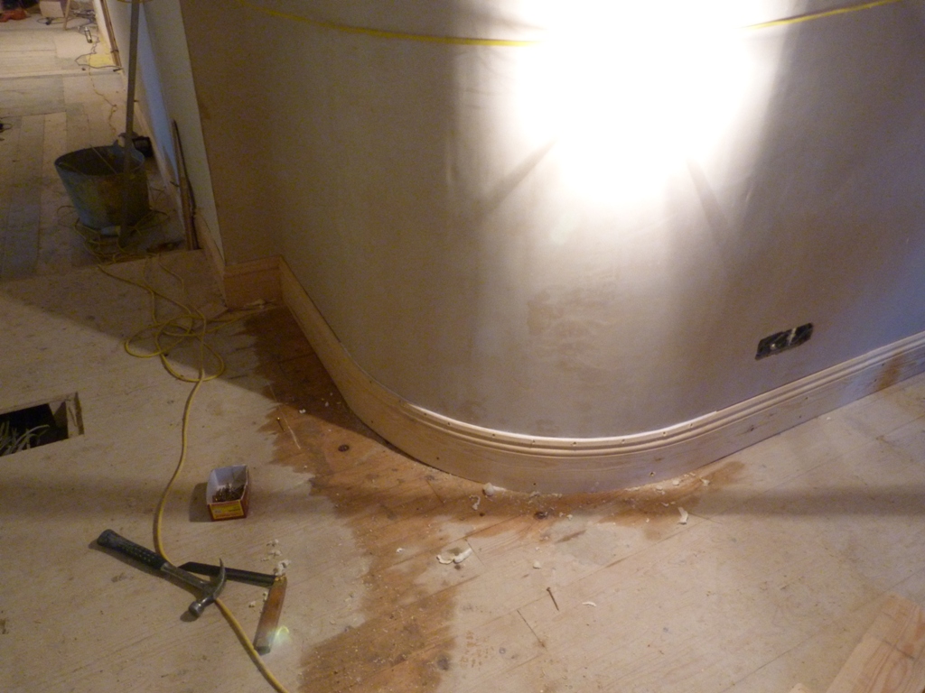 Sawdust In My Socks Fitting Skirting To A Curved Wall