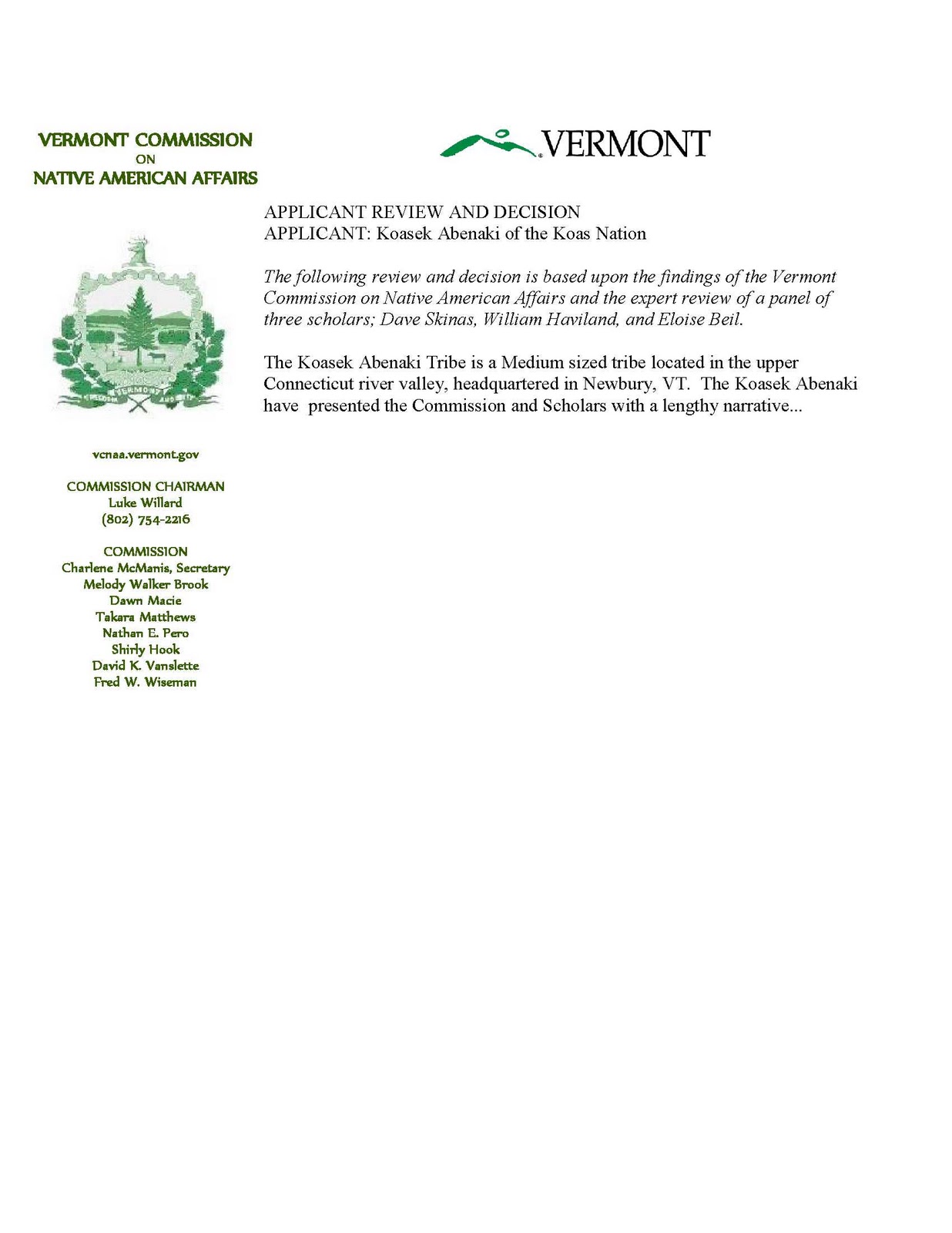 VERSION ONE. APPLICANT REVIEW