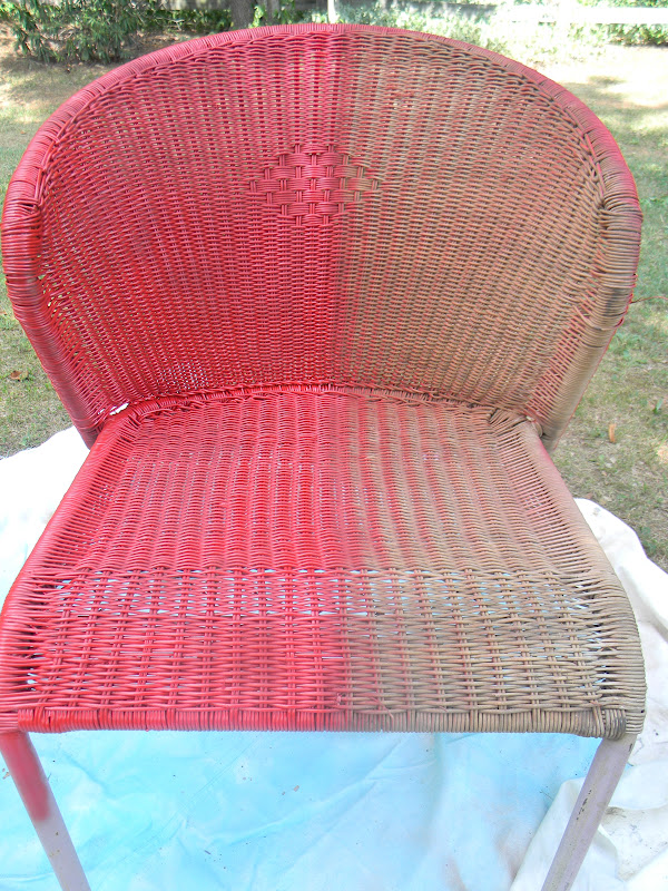 ...friends, family & east tennessee: Spray Paint a Wicker Chair