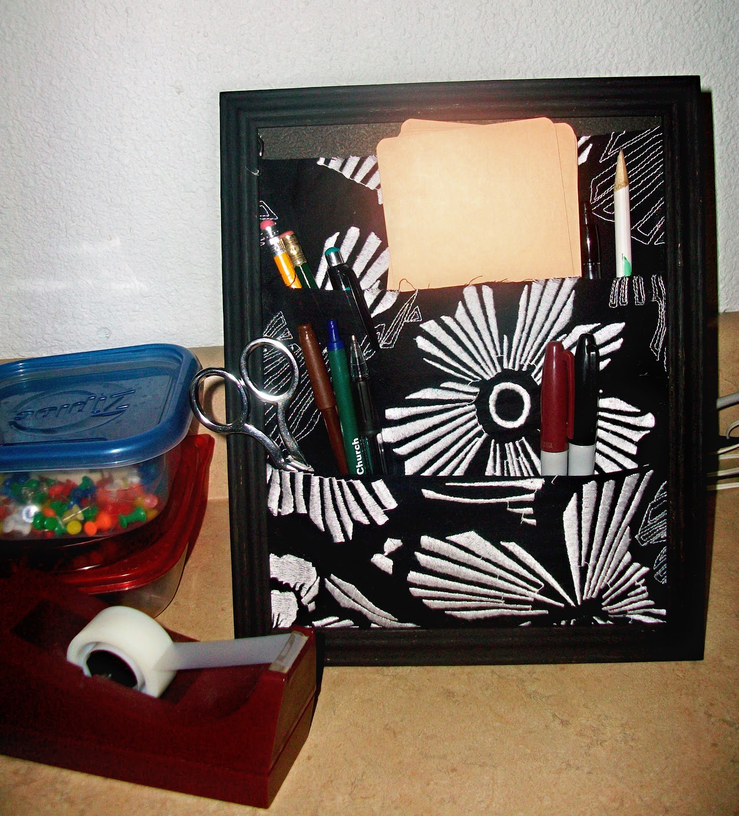Slight Changes Diy Frame Desk Organizer