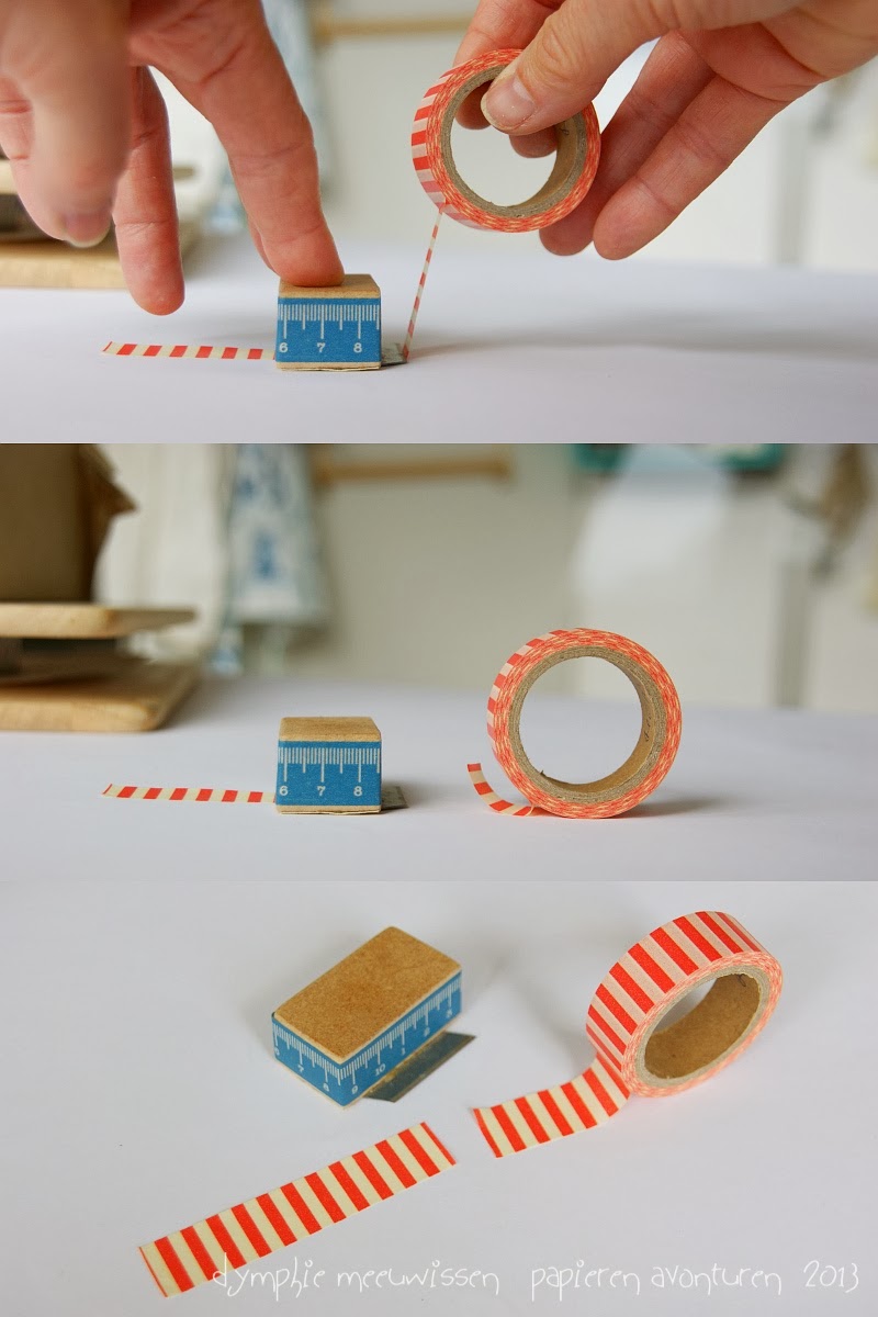 Papieren Avonturen hoe maak je een 'tapemesje' how to make a 'tape