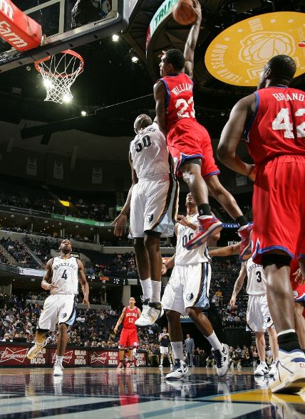 Year Nominee with this gravity defying dunk over Memphis' Zach Randolph