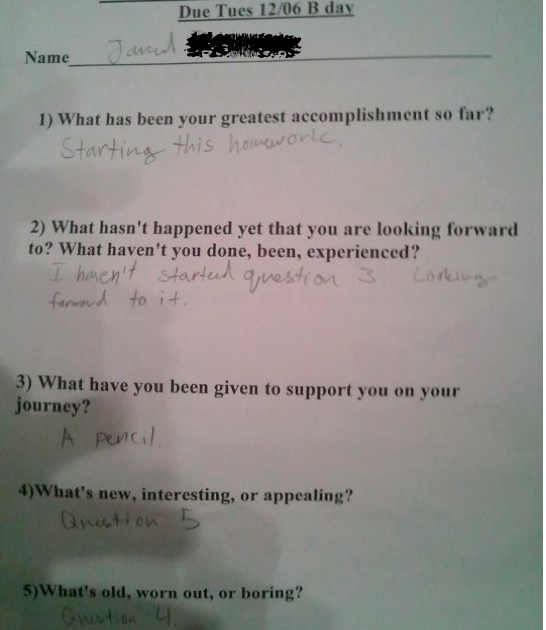 Leaky Squid: GREAT ANSWERS FOR WORKSHEET