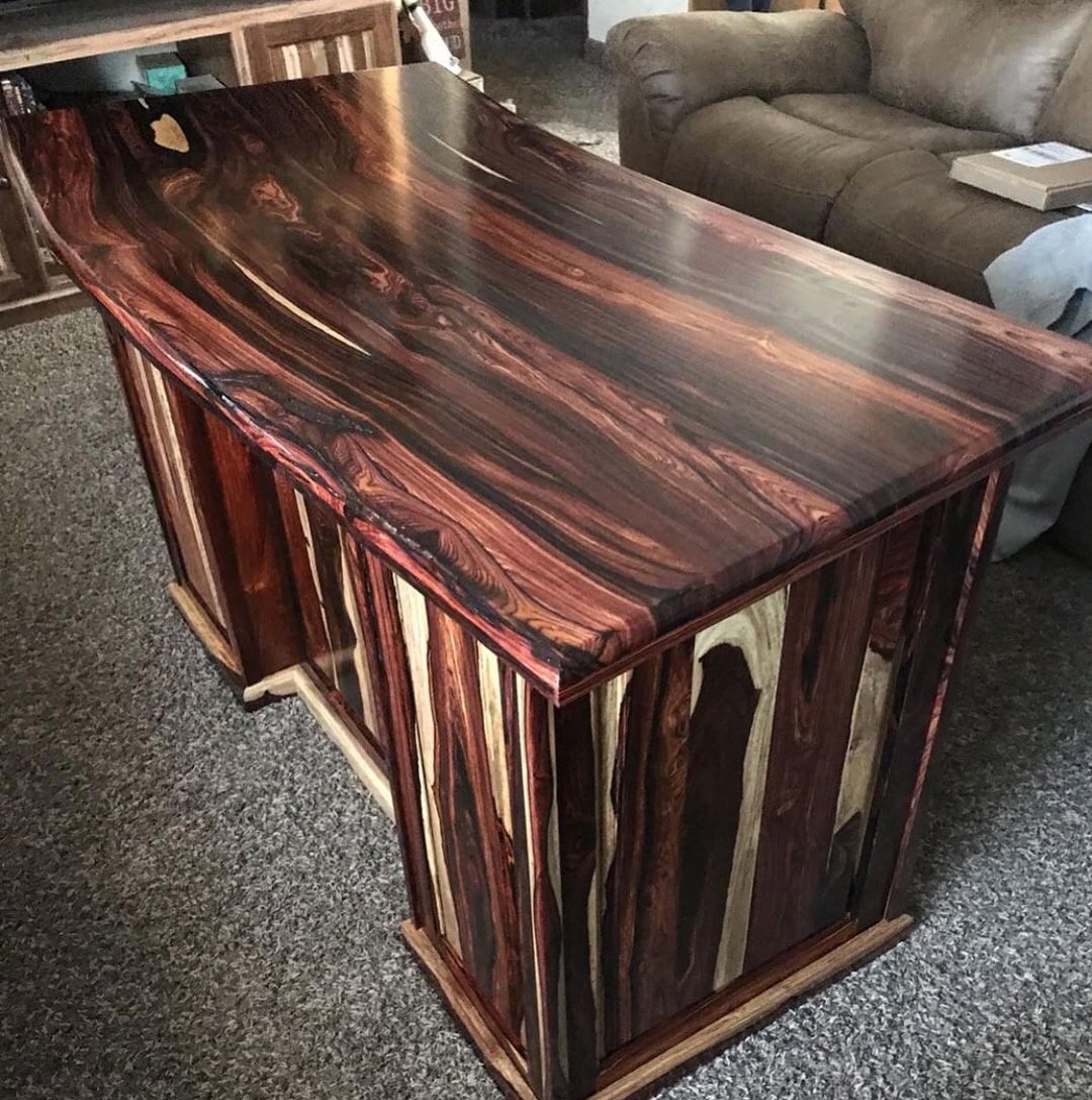 Tropical Exotic Hardwoods Check Out This Gorgeous Cocobolo Desk