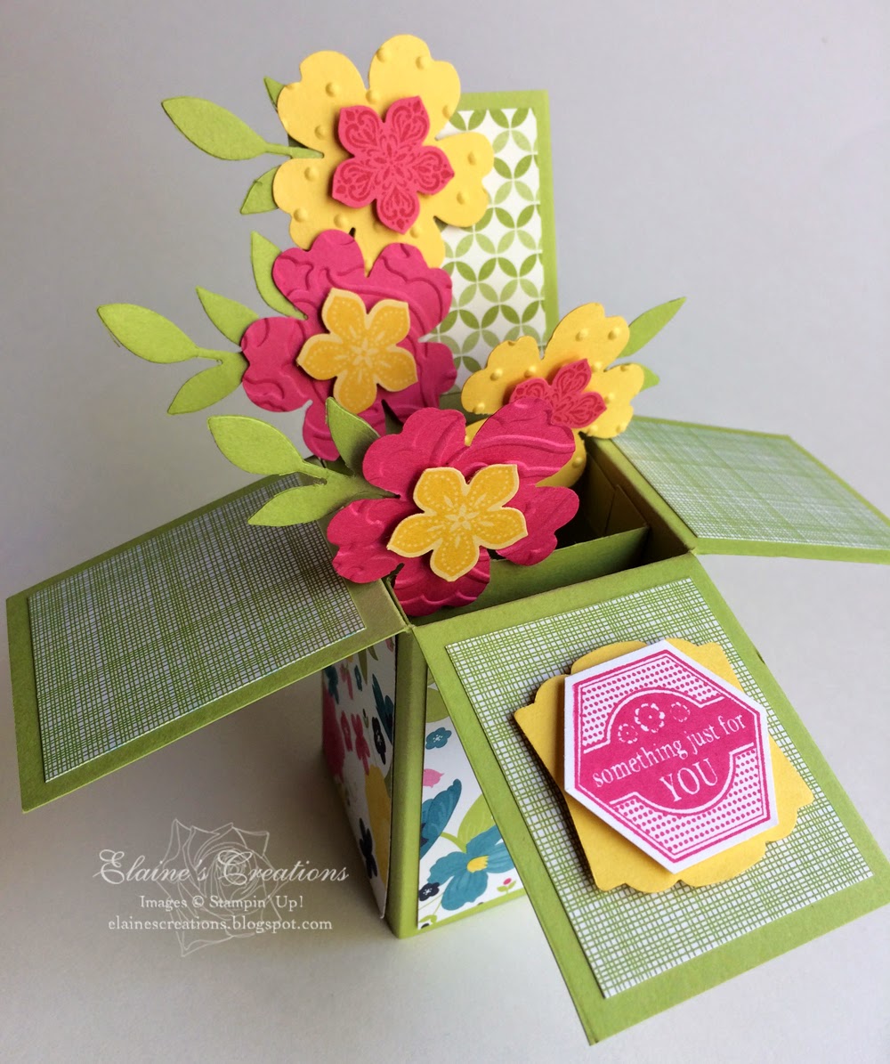 Elaine's Creations Flower Card in a Box & Video Tutorial