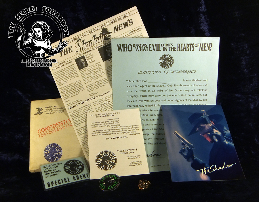The Shadow Club Complete Membership Kit 1994 The Shadow Club Complete Membership Kit 1994