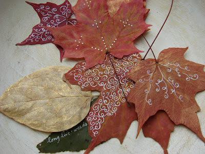 painted leaves design ideas