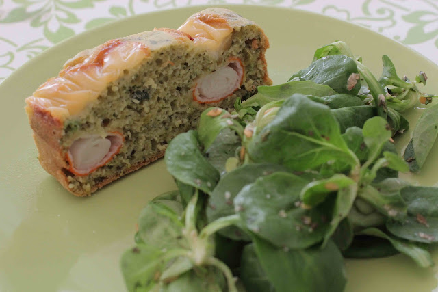 Cake vert haricot-surimi