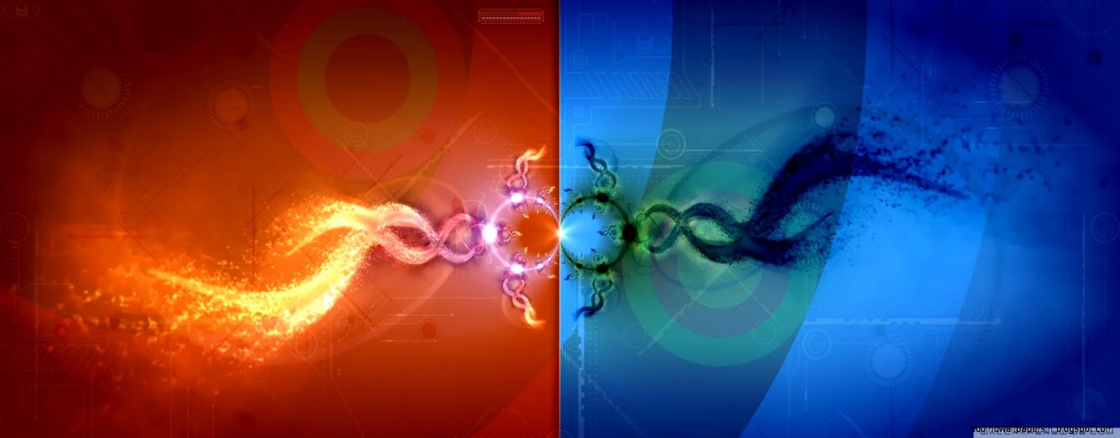 Hot Vs Cold Dual Monitor HD desktop wallpaper Hot Vs Cold Dual Monitor HD desktop wallpaper
