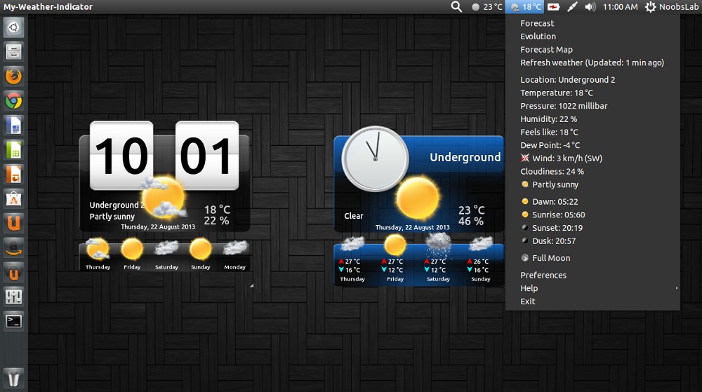 Best Weather Indicator so far available for Ubuntu/Linux Mint/other