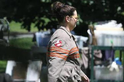 Ghostbusters set photo featuring Melissa McCarthy