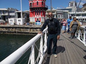 On the "Draw-Bridge"  near the Clock-Tower on "V& A Waterfront".