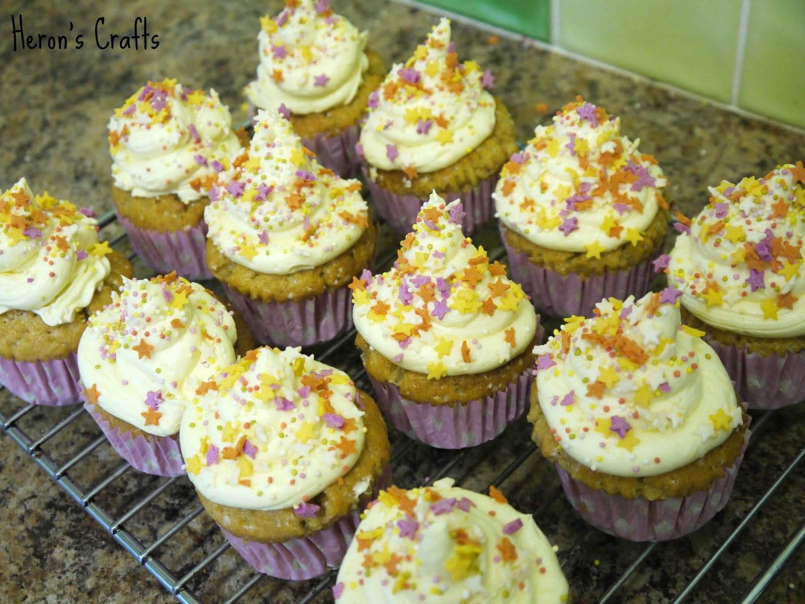 Heron's Crafts Funfetti Birthday Cupcakes