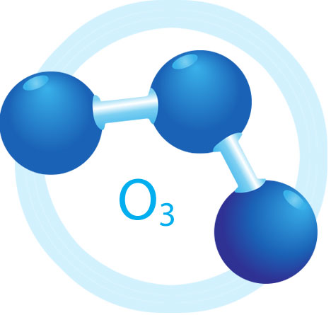 molécula de ozono