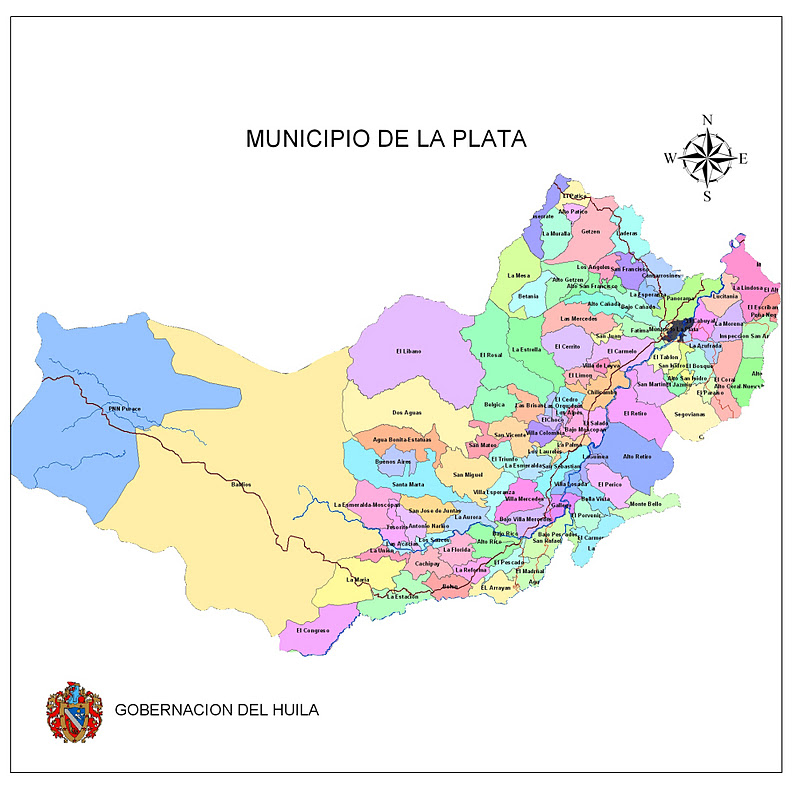 Arte, cultura y turismo MAPA LA PLATA HUILA