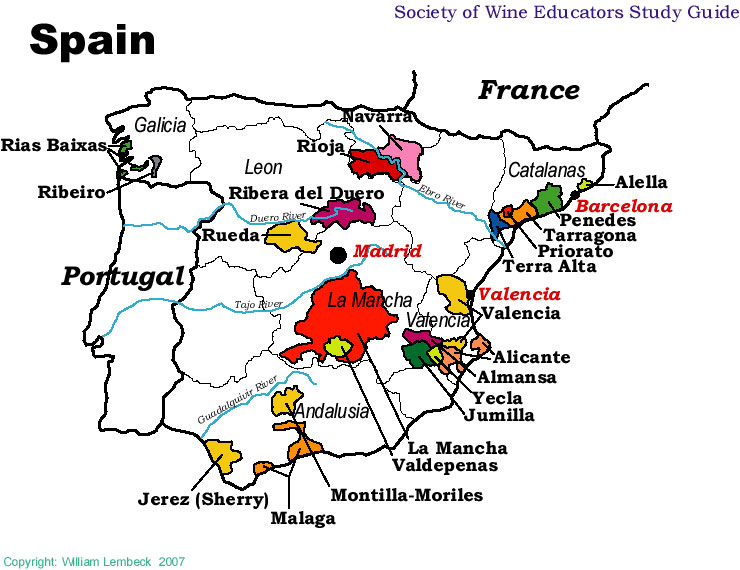 spanish wine maps spanish wine maps