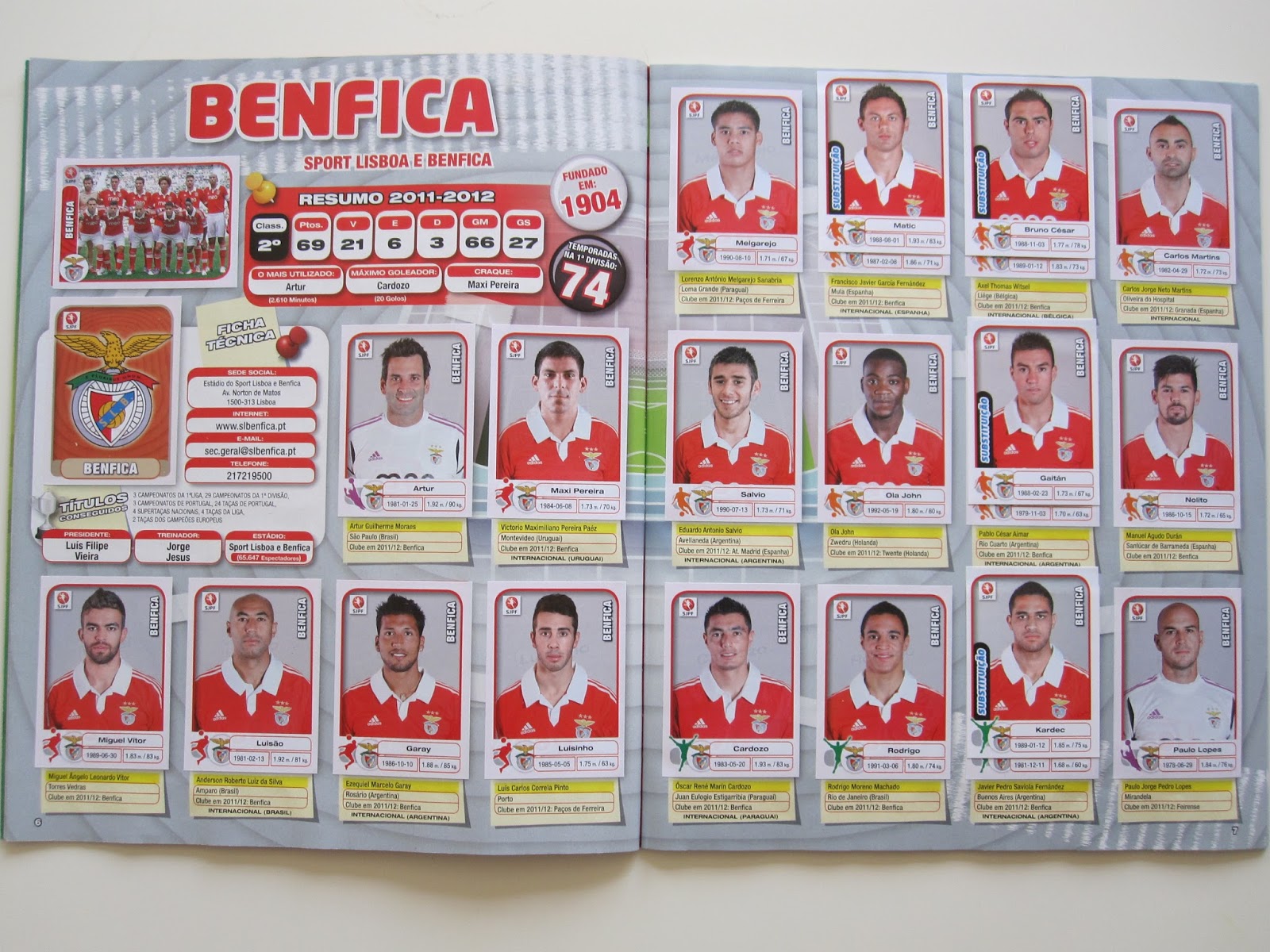 Panini Liga de Campeones 2011-2012 167 Axel Massage SL Benfica no