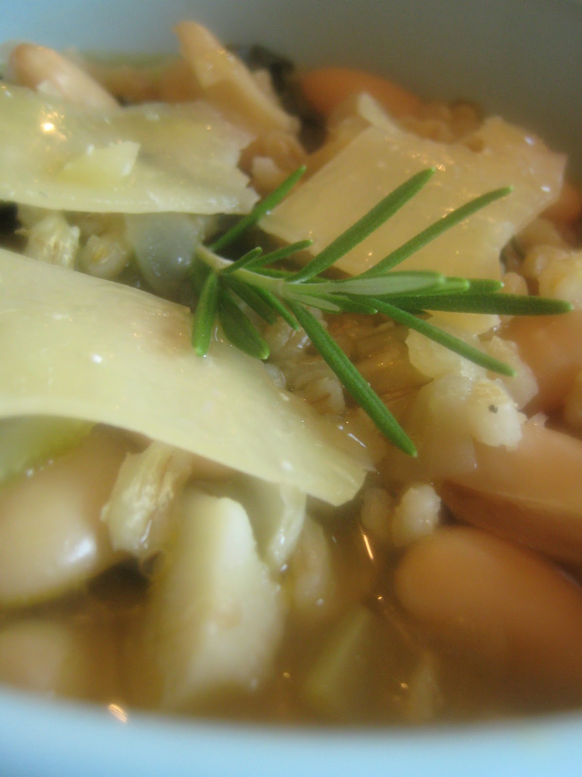 Rindy Mae White Bean and Barley Soup With Kale and Rosemary