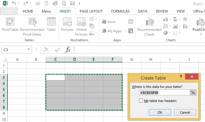 Membuat Tabel Kosong Pada Html | cara membuat tabel pada microsoft excel 2013 tutorial sy Membuat Tabel Kosong Pada Html | cara membuat tabel pada microsoft excel 2013 tutorial sy