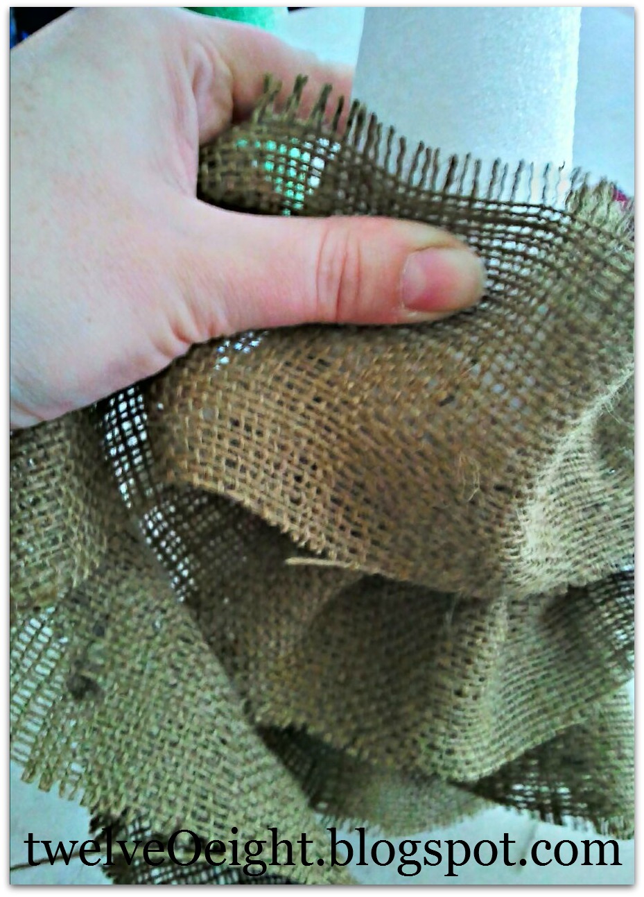 How To Make Burlap Christmas Trees twelveOeight