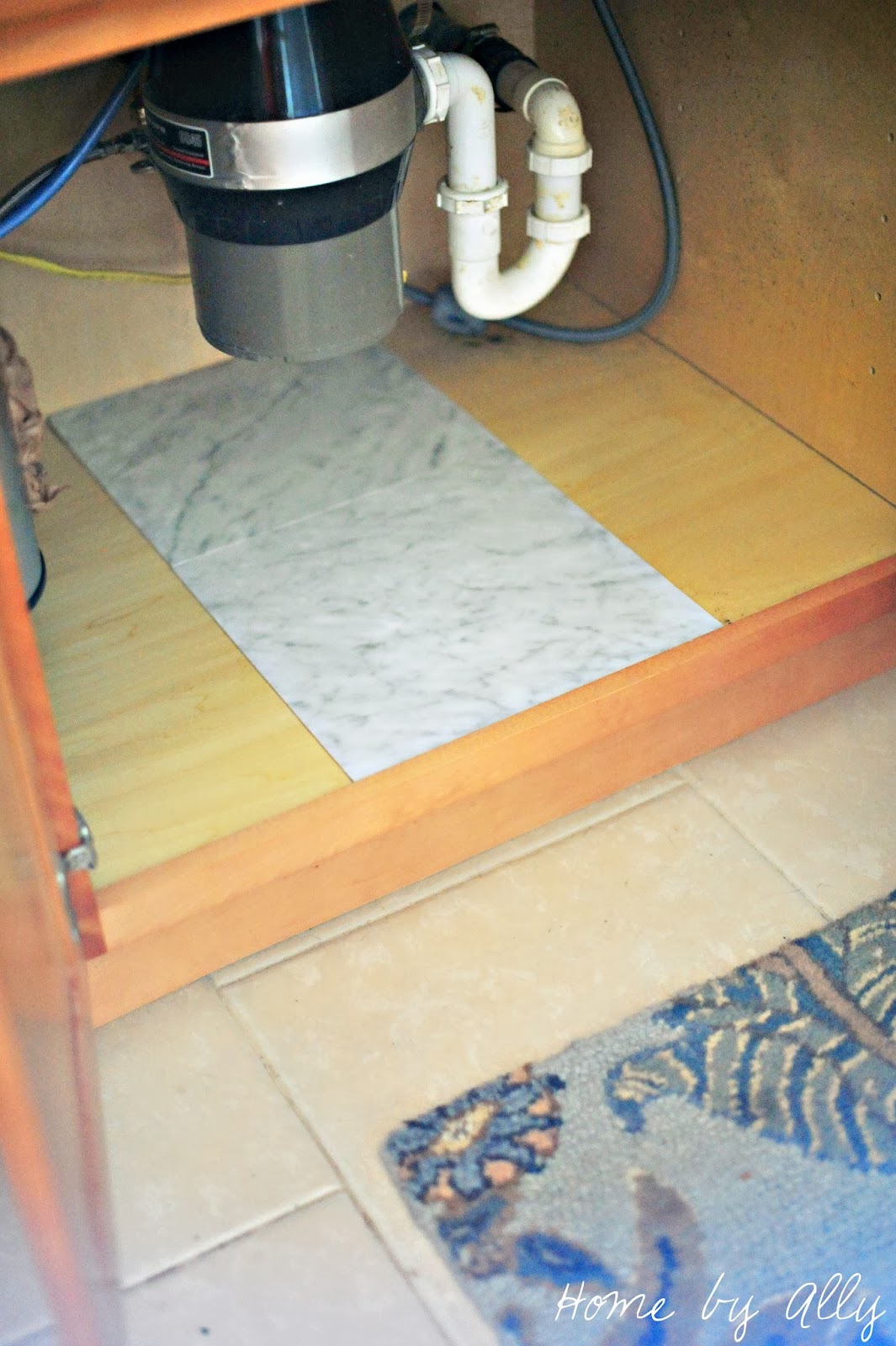 DIY Under sink tile and how to keep it clean & organized! Home by Ally