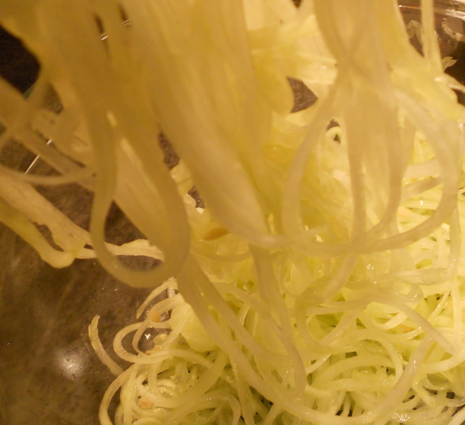 Czech Vegan (in America) Raw Cucumber Spaghetti with Spinach Pesto and