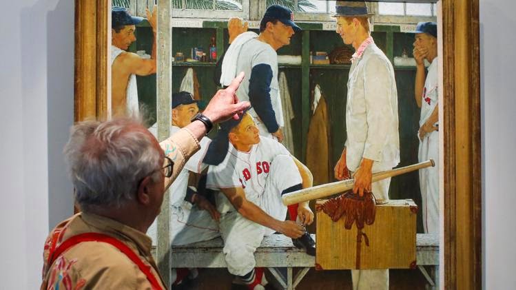 Xm Mlb Chat Norman Rockwell Painting Of Red Sox The Rookie