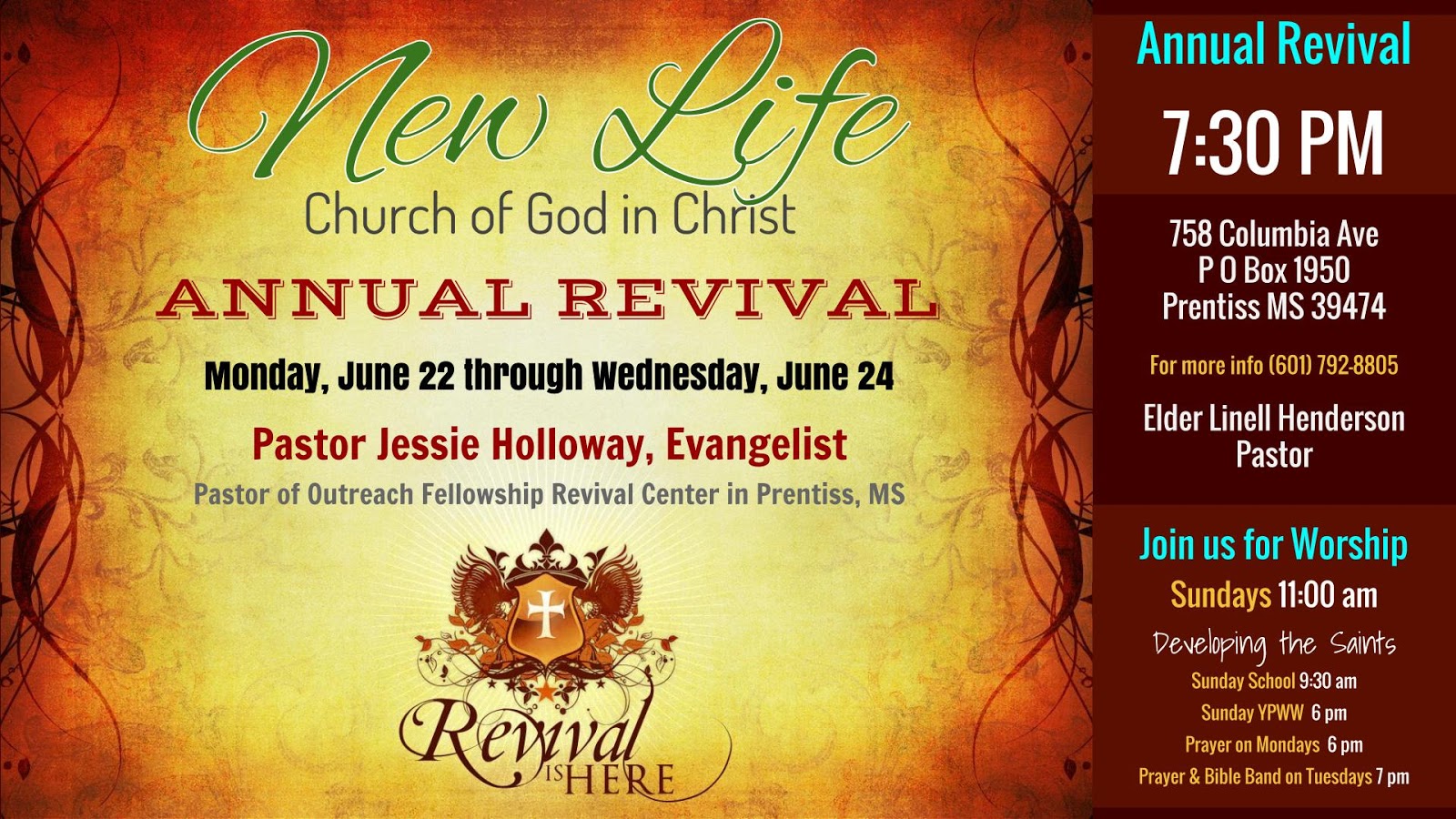 church revival announcements