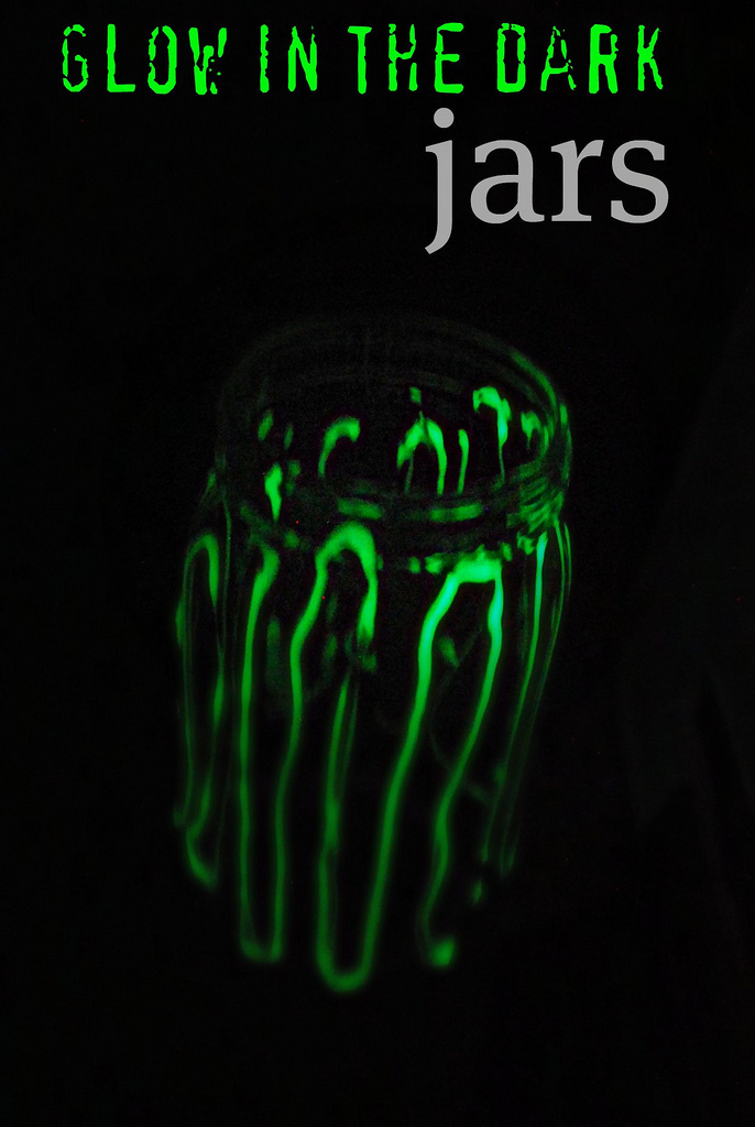 HOUSE OF PAINT. glow in the dark jars.