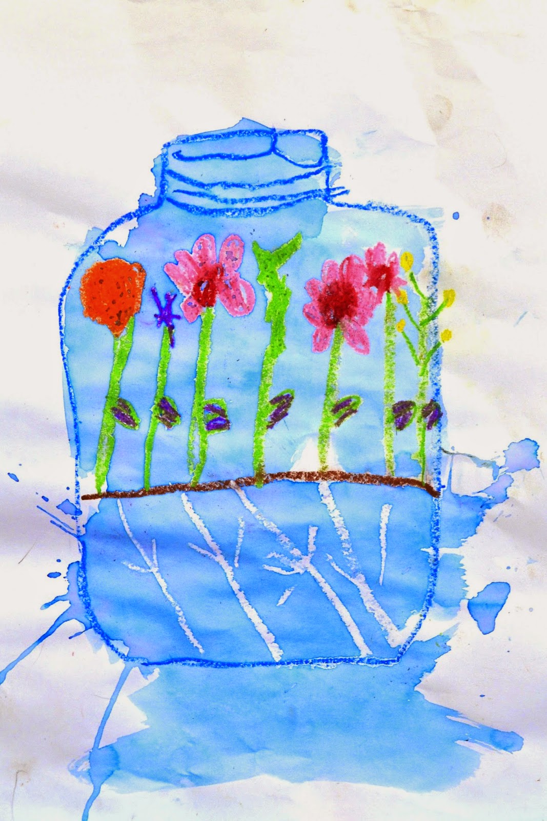 Lessons from the K12 Art Room Kindergarten Terrarium Paintings