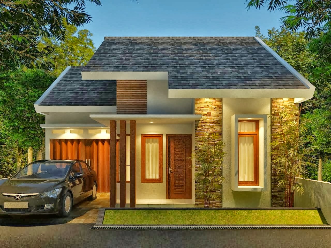 12 Rumah minimalis 1 lantai modern