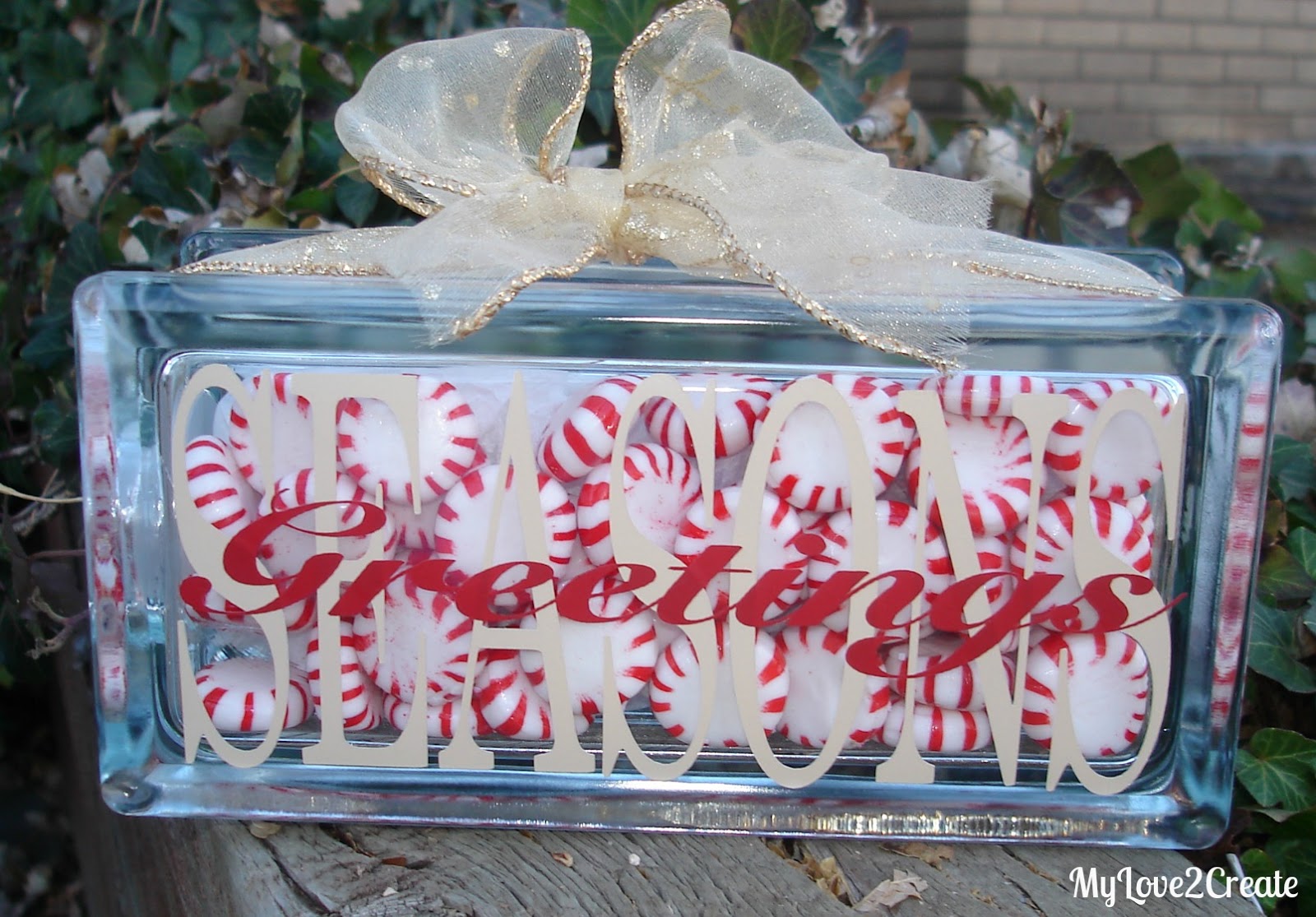 Christmas Glass Block My Love 2 Create