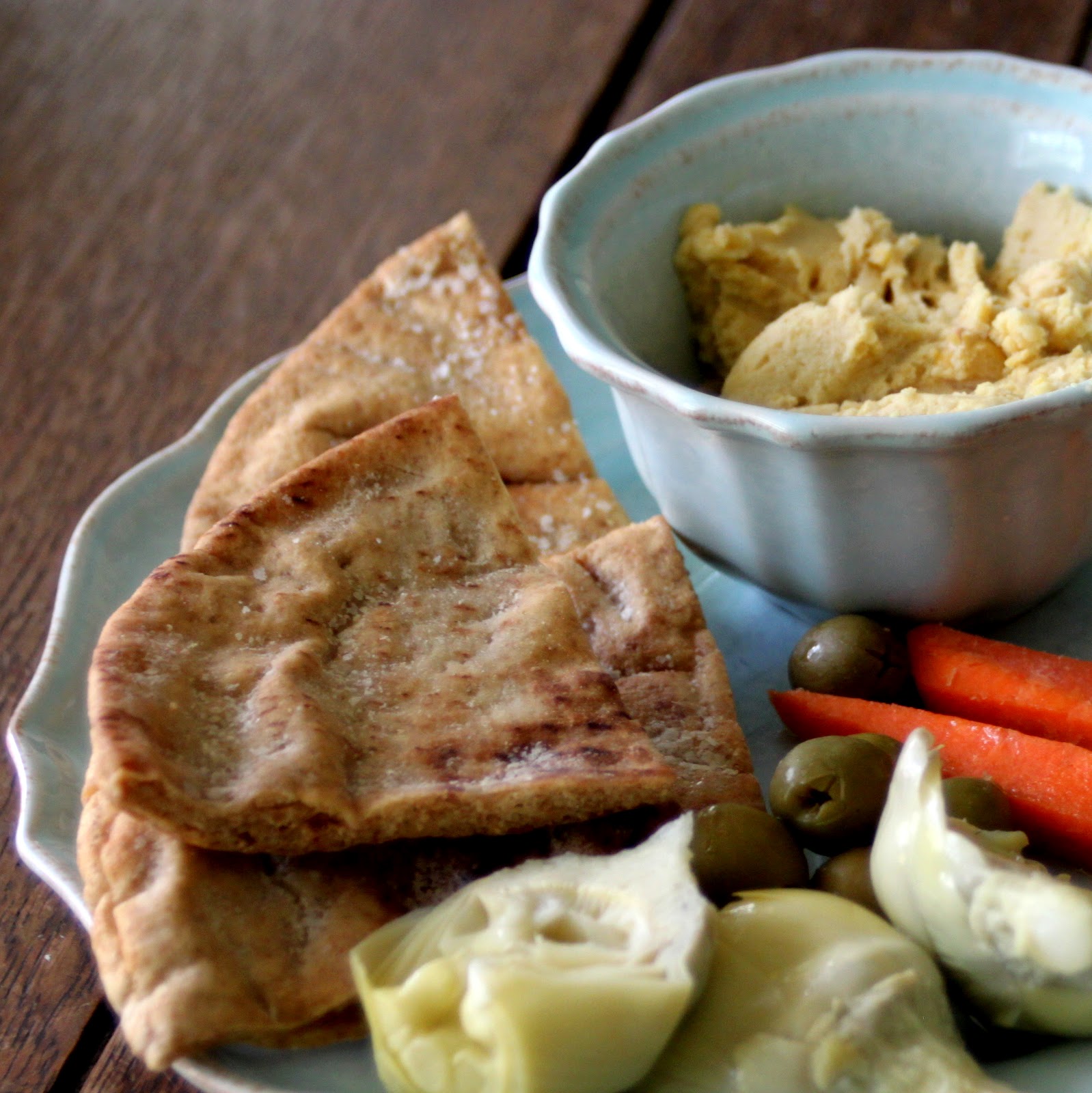 literally, a spoonful Toast your own pita chips!