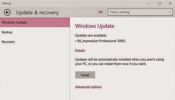 Cara Update Ke Windows 10 Build 10061 Cara Update Ke Windows 10 Build 10061