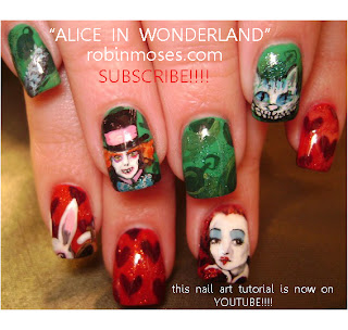 "Nicki Minaj it's barbie nail art" "nicki minaj barbie nails" "ALICE IN WONDERLAND nail art" "red queen nail" "mad hatter nail" "cheshire cat nail" "wonderland nail art" "wonderland rabbit nail" nail art for alice in wonderland