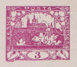 1918 Czechoslovakia Hradčany Series Stamp 3
